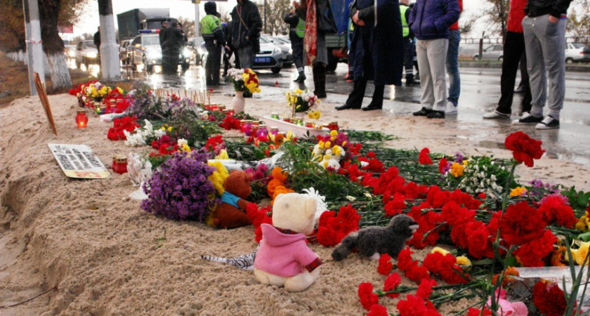 В Волгограде на месте теракта прошла панихида