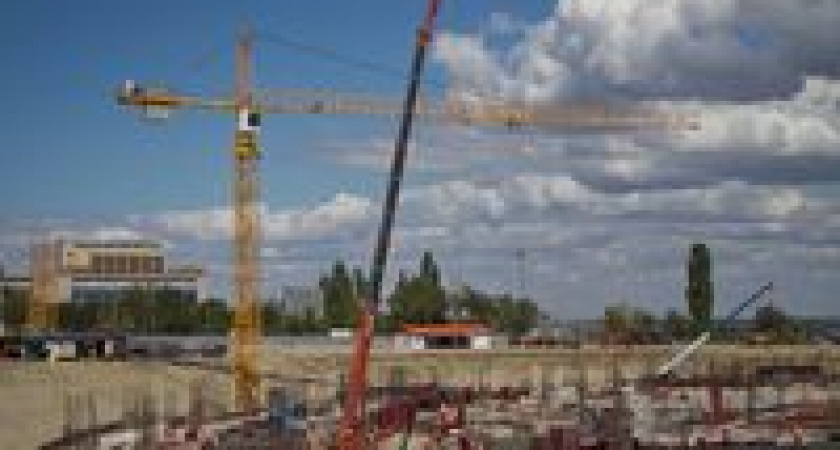 В фундамент волгоградского стадиона залиты первые 10 тысяч кубометров бетона