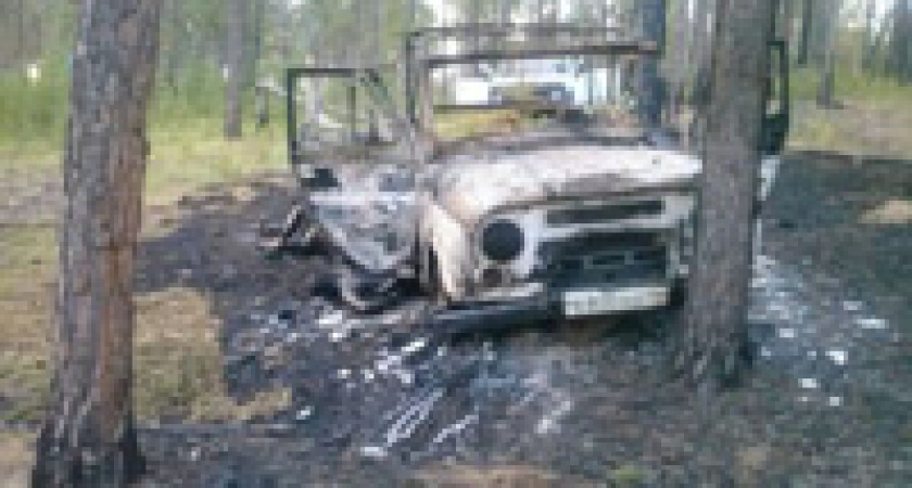 Под Волгоградом мужчина угнал и сжег автомобиль