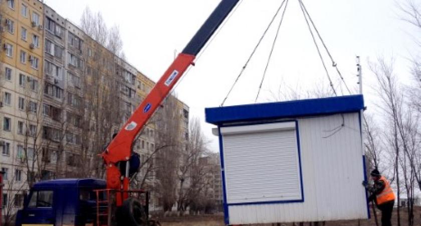 В Волгограде на штафстоянку отправлен  павильон по продаже пива