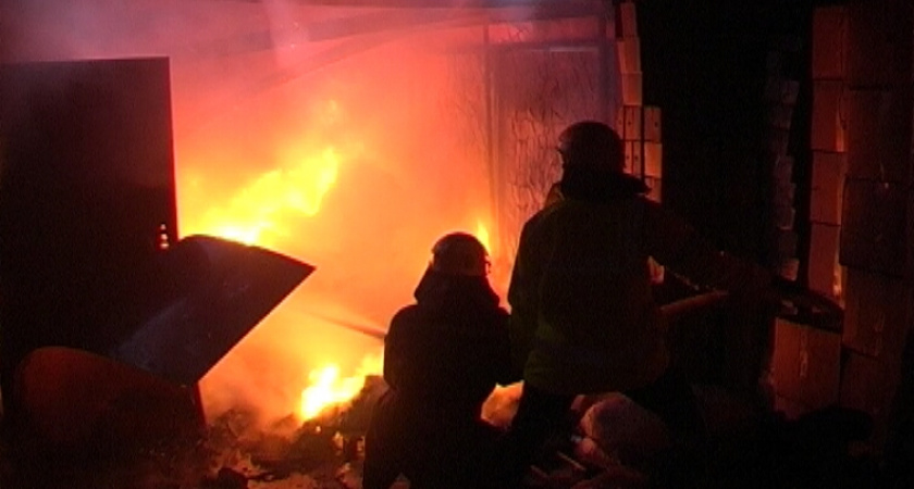 Под Волгоградом в гараже сгорели два автомобиля