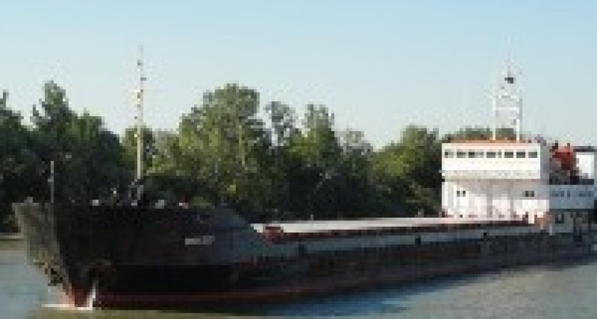 В Волгограде сгорел сухогруз