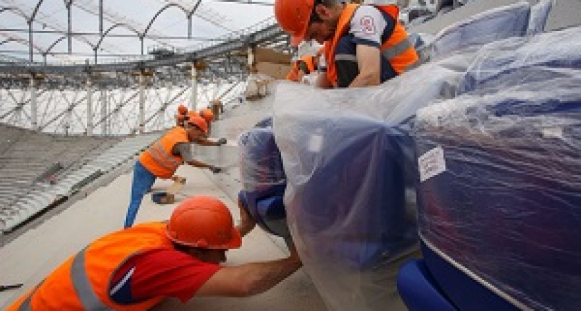 На «Волгоград Арене» установили первые 500 кресел