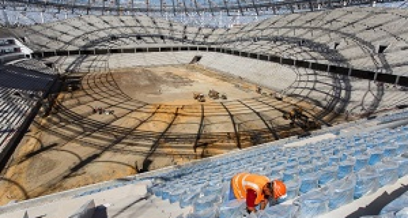 На «Волгоград Арене» работы ведутся параллельно