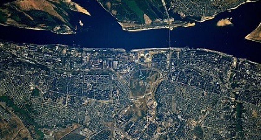 Волгоград показали из космоса