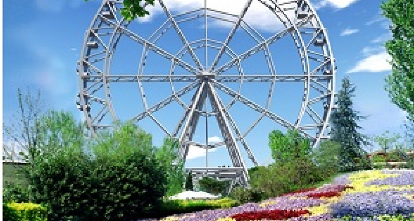 В ЦПКиО завершается монтаж колеса обозрения