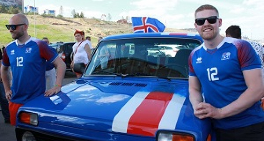 В Волгоград на «Ниве» приехали исландские болельщики