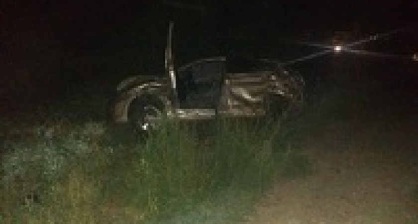 В Волгограде иномарка вылетела с трассы