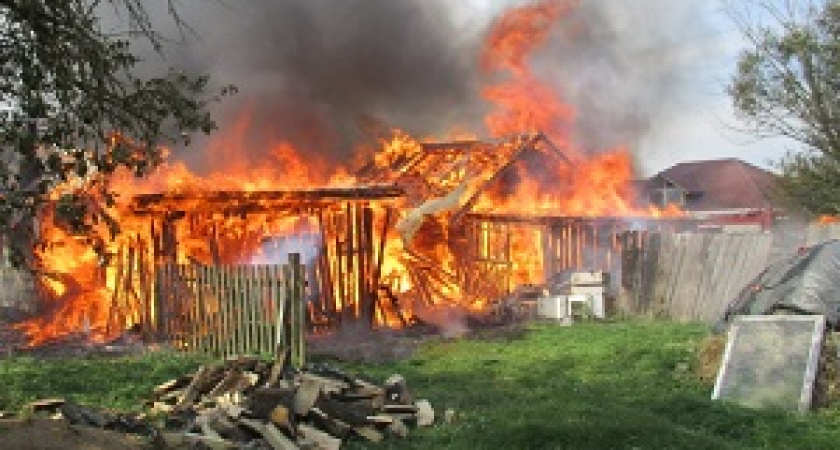 В Волгограде во время пожара в дачном поселке погибли три человека