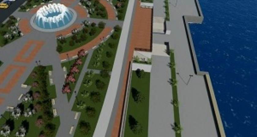 На набережной начали строить новую парковую зону