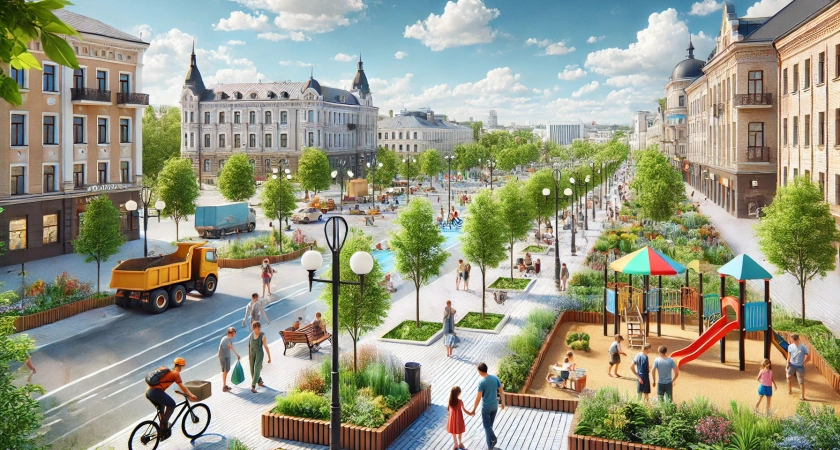 Проспект Металлургов преображается: в Волгограде благоустроят новую территорию в 2025 году