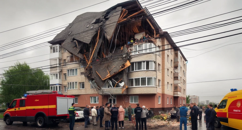 В Волгограде рухнула крыша жилого дома: людей разбудил жуткий грохот
