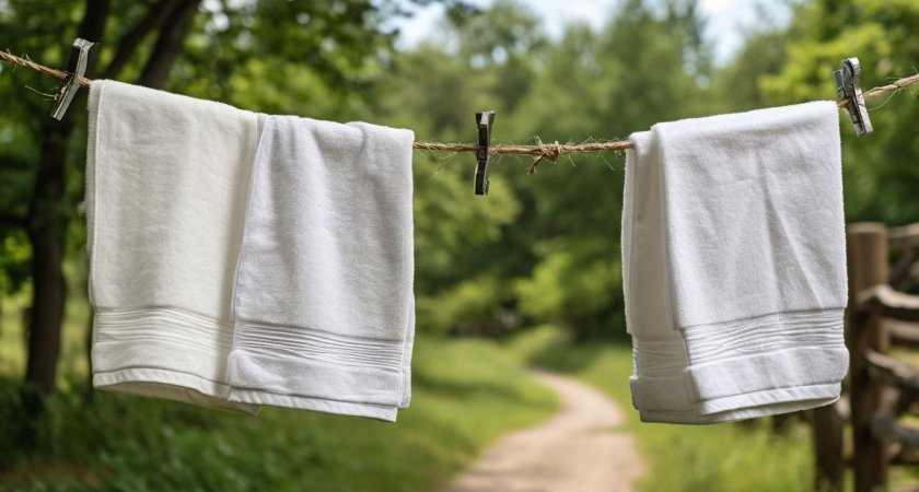 Как отстирать кухонные полотенца
