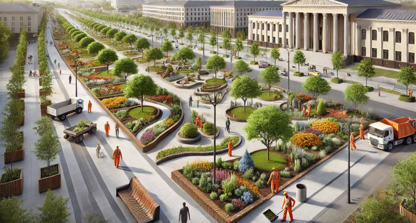 В Волгограде у музея-заповедника «Старая Сарепта» высадят более 300 деревьев и 15 тысяч цветов