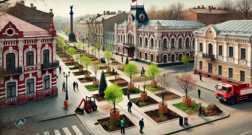 Рабочие начали благоустройство вокруг Дома Павлова в Волгограде