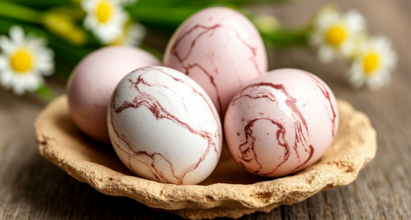 Мраморные яйца за 3 минуты: пасхальный лайфхак, который работает на "ура" - получается фантастический узор