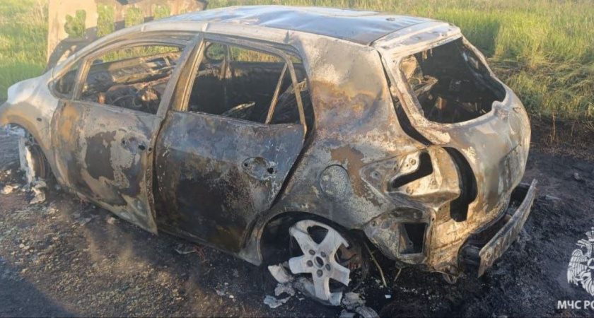 В Волгограде на Тбилисской улице сгорела легковушка: пожарные быстро справились