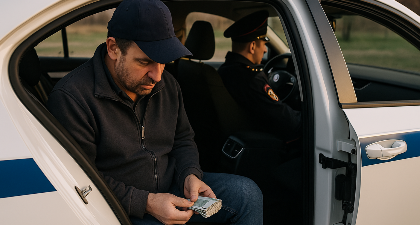 Волгоградца будут судить за попытку откупиться: положил взятку прямо в бардачок полицейской машины