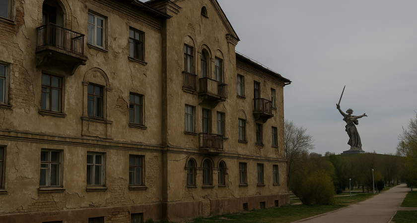 В Волгограде проверяют жалобы на разрушающийся исторический дом у музея-панорамы