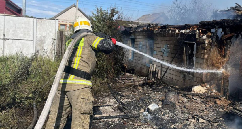 В Советском районе Волгограда загорелся дом — пожарные спасли из огня шестерых щенков