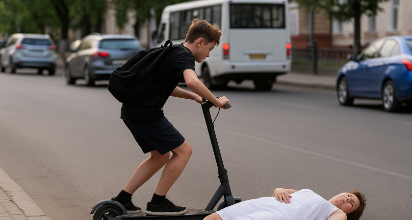 В Волгограде подросток на самокате сбил женщину прямо на Советской
