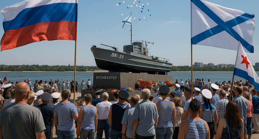 Волгоград отметил День ВМФ на набережной у бронекатера
