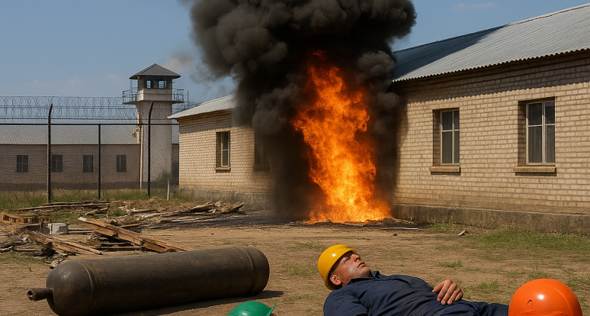 При взрыве газового баллона в Волгоградской ИК‑9 пострадали люди