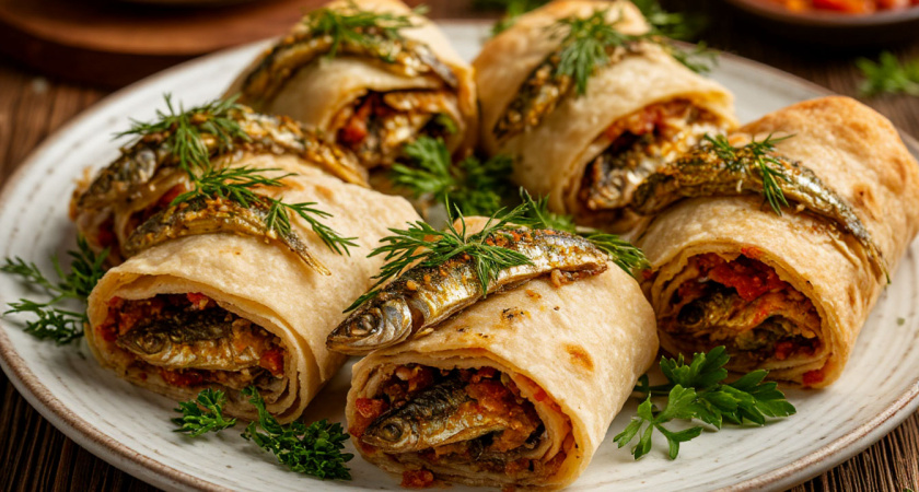 Заворачиваю шпротинку в лаваш — гора вкусной закуски готова: готовится 7 минут, съедается за 1