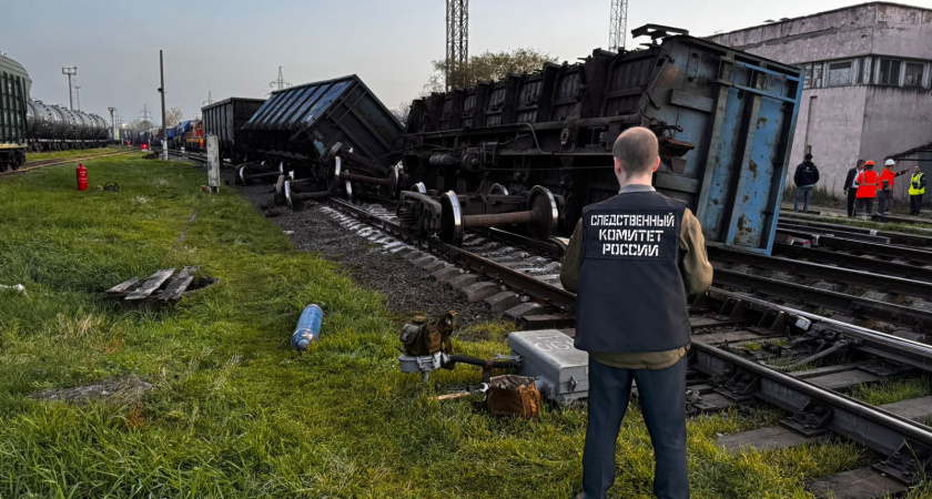 Три вагона сошли с рельсов на станции Орловка под Волгоградом