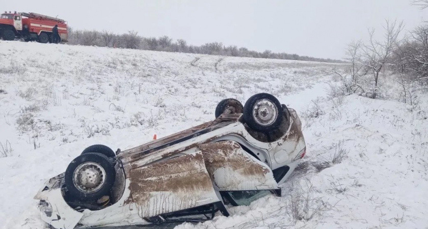 В Быковском районе «Лада» перевернулась на крышу: водитель погиб 