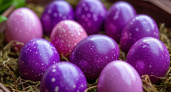 Для покраски яиц в фиолетовый цвет шелуху не использую - новый способ сделать "космические" крашенки